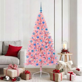 Árbol de Navidad Artificial Preiluminado Rosa 180 cm PVC en Decoración Festiva y Estacional | Comprar online en Foru.es