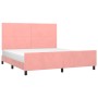 Estructura de cama con cabecero de terciopelo rosa 160x200 cm de vidaXL, Camas y somieres - Ref: Foro24-3125646, Precio: 225,...