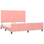 Estructura de cama con cabecero de terciopelo rosa 160x200 cm de vidaXL, Camas y somieres - Ref: Foro24-3125646, Precio: 225,...