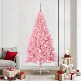 Árbol de Navidad Artificial Preiluminado Rosa 210 cm PVC en Decoración Festiva y Estacional | Comprar online en Foru.es