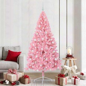 Árbol de Navidad Artificial Preiluminado Rosa 210 cm PVC en Decoración Festiva y Estacional | Comprar online en Foru.es