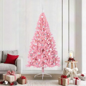 Árbol de Navidad Artificial Preiluminado Rosa 210 cm PVC en Decoración Festiva y Estacional | Comprar online en Foru.es