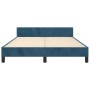 Estructura cama con cabecero terciopelo azul oscuro 140x190 cm de vidaXL, Camas y somieres - Ref: Foro24-3125999, Precio: 204...