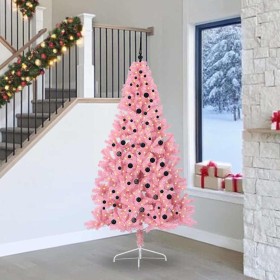 Árbol de Navidad Artificial Preiluminado Rosa 240 cm PVC en Decoración Festiva y Estacional | Comprar online en Foru.es