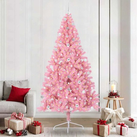 Árbol de Navidad Artificial Preiluminado Rosa 240 cm PVC en Decoración Festiva y Estacional | Comprar online en Foru.es
