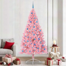 Árbol de Navidad Artificial Preiluminado Rosa 240 cm PVC en Decoración Festiva y Estacional | Comprar online en Foru.es
