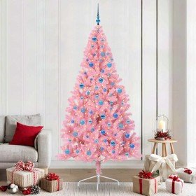 Árbol de Navidad Artificial Preiluminado Rosa 240 cm PVC en Decoración Festiva y Estacional | Comprar online en Foru.es