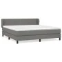 Cama box spring con colchón tela gris oscuro 160x200 cm de vidaXL, Camas y somieres - Ref: Foro24-3126174, Precio: 521,00 €, ...