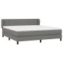 Cama box spring con colchón tela gris oscuro 160x200 cm de vidaXL, Camas y somieres - Ref: Foro24-3126174, Precio: 521,00 €, ...