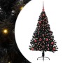 Árbol de Navidad Artificial Preiluminado Negro 120 cm PVC en Decoración Festiva y Estacional | Comprar online en Foru.es