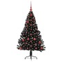 Árbol de Navidad Artificial Preiluminado Negro 120 cm PVC en Decoración Festiva y Estacional | Comprar online en Foru.es