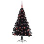 Árbol de Navidad Artificial Preiluminado Negro 120 cm PVC en Decoración Festiva y Estacional | Comprar online en Foru.es