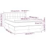 Cama box spring con colchón tela gris oscuro 140x190 cm de vidaXL, Camas y somieres - Ref: Foro24-3126238, Precio: 517,32 €, ...