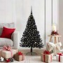 Árbol de Navidad Artificial Preiluminado Negro 120 cm PVC en Decoración Festiva y Estacional | Comprar online en Foru.es