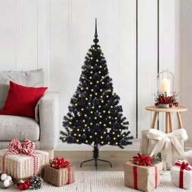 Árbol de Navidad Artificial Preiluminado Negro 120 cm PVC en Decoración Festiva y Estacional | Comprar online en Foru.es