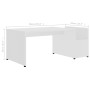 Mesa de centro madera contrachapada blanco 90x45x35 cm de vidaXL, Mesas de centro - Ref: Foro24-802921, Precio: 35,05 €, Desc...