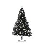 Árbol de Navidad Artificial Preiluminado Negro 120 cm PVC en Decoración Festiva y Estacional | Comprar online en Foru.es