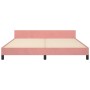 Estructura de cama con cabecero de terciopelo rosa 180x200 cm de vidaXL, Camas y somieres - Ref: Foro24-3125957, Precio: 242,...