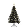 Árbol de Navidad Artificial Preiluminado Negro 120 cm PVC en Decoración Festiva y Estacional | Comprar online en Foru.es