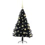 Árbol de Navidad Artificial Preiluminado Negro 120 cm PVC en Decoración Festiva y Estacional | Comprar online en Foru.es