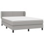 Cama box spring con colchón tela gris claro 140x200 cm de vidaXL, Camas y somieres - Ref: Foro24-3126165, Precio: 429,89 €, D...