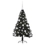 Árbol de Navidad Artificial Preiluminado Negro 120 cm PVC en Decoración Festiva y Estacional | Comprar online en Foru.es