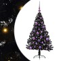 Árbol de Navidad Artificial Preiluminado Negro 120 cm PVC en Decoración Festiva y Estacional | Comprar online en Foru.es