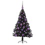 Árbol de Navidad Artificial Preiluminado Negro 120 cm PVC en Decoración Festiva y Estacional | Comprar online en Foru.es