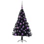 Árbol de Navidad Artificial Preiluminado Negro 120 cm PVC en Decoración Festiva y Estacional | Comprar online en Foru.es