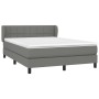 Cama box spring con colchón tela gris oscuro 140x200 cm de vidaXL, Camas y somieres - Ref: Foro24-3126246, Precio: 457,86 €, ...