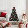 Árbol de Navidad Artificial Preiluminado Negro 120 cm PVC en Decoración Festiva y Estacional | Comprar online en Foru.es