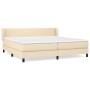 Cama box spring con colchón tela color crema 200x200 cm de vidaXL, Camas y somieres - Ref: Foro24-3126114, Precio: 566,69 €, ...