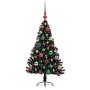 Árbol de Navidad Artificial Preiluminado Negro 120 cm PVC en Decoración Festiva y Estacional | Comprar online en Foru.es