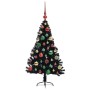 Árbol de Navidad Artificial Preiluminado Negro 120 cm PVC en Decoración Festiva y Estacional | Comprar online en Foru.es