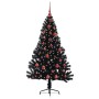 Árbol de Navidad Artificial Preiluminado Negro 150 cm PVC en Decoración Festiva y Estacional | Comprar online en Foru.es