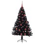Árbol de Navidad Artificial Preiluminado Negro 150 cm PVC en Decoración Festiva y Estacional | Comprar online en Foru.es