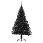 Árbol de Navidad Artificial Preiluminado Negro 150 cm PVC en Decoración Festiva y Estacional | Comprar online en Foru.es