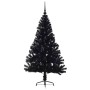 Árbol de Navidad Artificial Preiluminado Negro 150 cm PVC en Decoración Festiva y Estacional | Comprar online en Foru.es