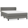 Cama box spring con colchón tela gris oscuro 140x200 cm de vidaXL, Camas y somieres - Ref: Foro24-3126326, Precio: 450,07 €, ...