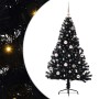 Árbol de Navidad Artificial Preiluminado Negro 150 cm PVC en Decoración Festiva y Estacional | Comprar online en Foru.es