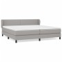 Cama box spring con colchón tela gris claro 200x200 cm de vidaXL, Camas y somieres - Ref: Foro24-3126189, Precio: 595,16 €, D...