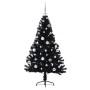 Árbol de Navidad Artificial Preiluminado Negro 150 cm PVC en Decoración Festiva y Estacional | Comprar online en Foru.es