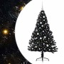 Árbol de Navidad Artificial Preiluminado Negro 150 cm PVC en Decoración Festiva y Estacional | Comprar online en Foru.es