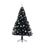 Árbol de Navidad Artificial Preiluminado Negro 150 cm PVC en Decoración Festiva y Estacional | Comprar online en Foru.es