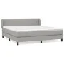 Cama box spring con colchón tela gris claro 160x200 cm de vidaXL, Camas y somieres - Ref: Foro24-3126093, Precio: 486,48 €, D...