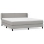 Cama box spring con colchón tela gris claro 160x200 cm de vidaXL, Camas y somieres - Ref: Foro24-3126093, Precio: 509,83 €, D...