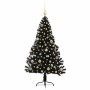 Árbol de Navidad Artificial Preiluminado Negro 150 cm PVC en Decoración Festiva y Estacional | Comprar online en Foru.es