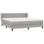 Cama box spring con colchón tela gris claro 160x200 cm de vidaXL, Camas y somieres - Ref: Foro24-3126093, Precio: 486,48 €, D...