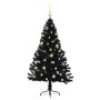 Árbol de Navidad Artificial Preiluminado Negro 150 cm PVC en Decoración Festiva y Estacional | Comprar online en Foru.es