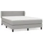 Cama box spring con colchón tela gris claro 140x190 cm de vidaXL, Camas y somieres - Ref: Foro24-3126157, Precio: 448,35 €, D...